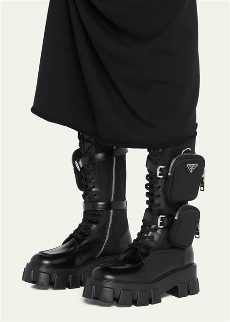 chunky prada monolith boots.